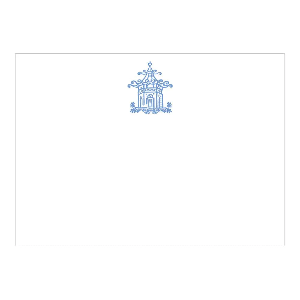 Toile Blue Pagoda Card Set