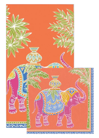 Royal Elephant Orange Napkin Collection