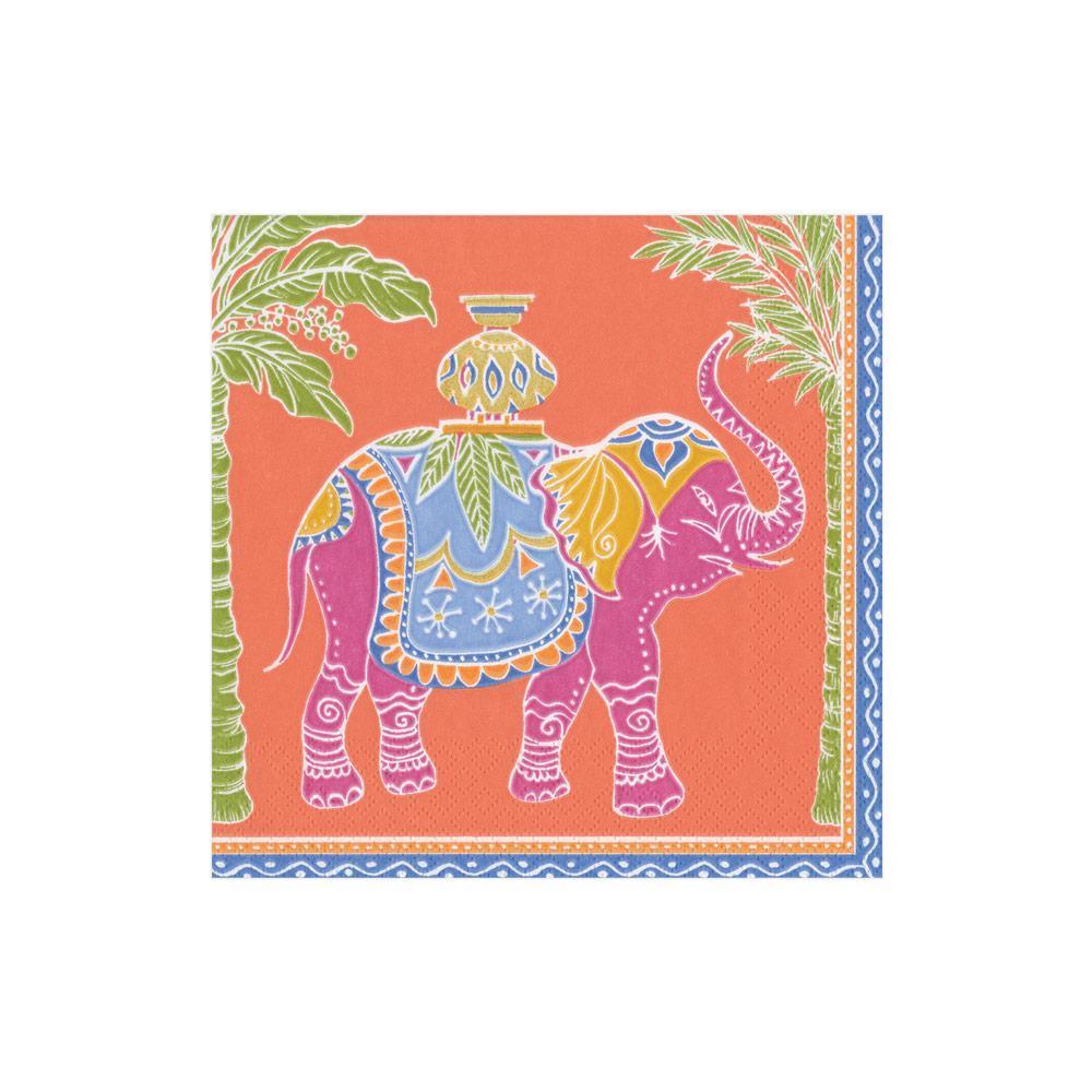Royal Elephant Orange Napkin Collection - Image 2