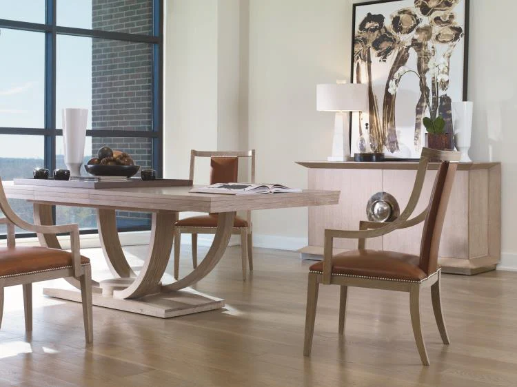 Omni Large Rectangular Dining Table, Blonde Cerused Oak - Image 3