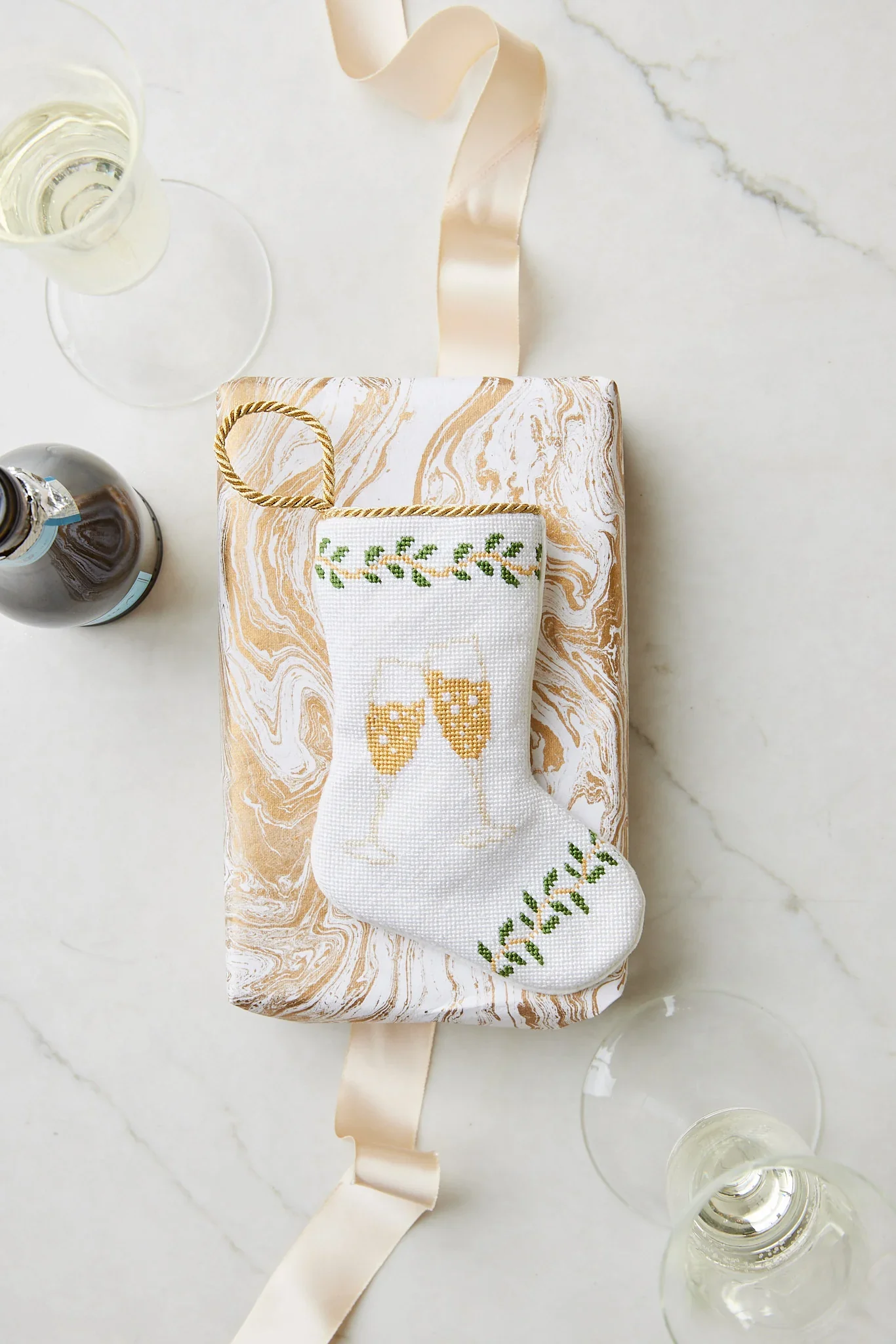 Champagne Toast Needle Point Stocking - Image 2