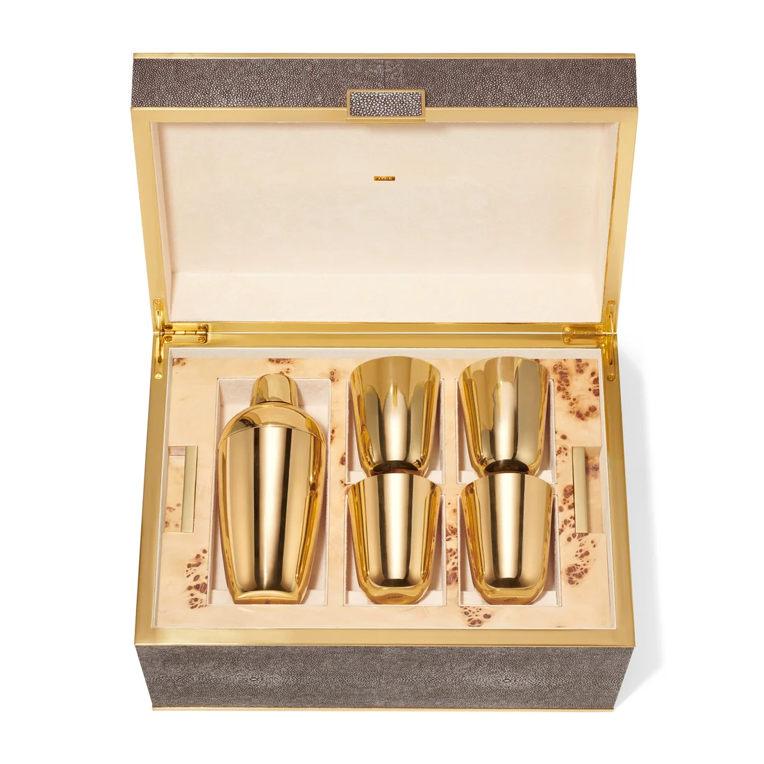 Chocolate Classic Shagreen Bar Set - Image 2
