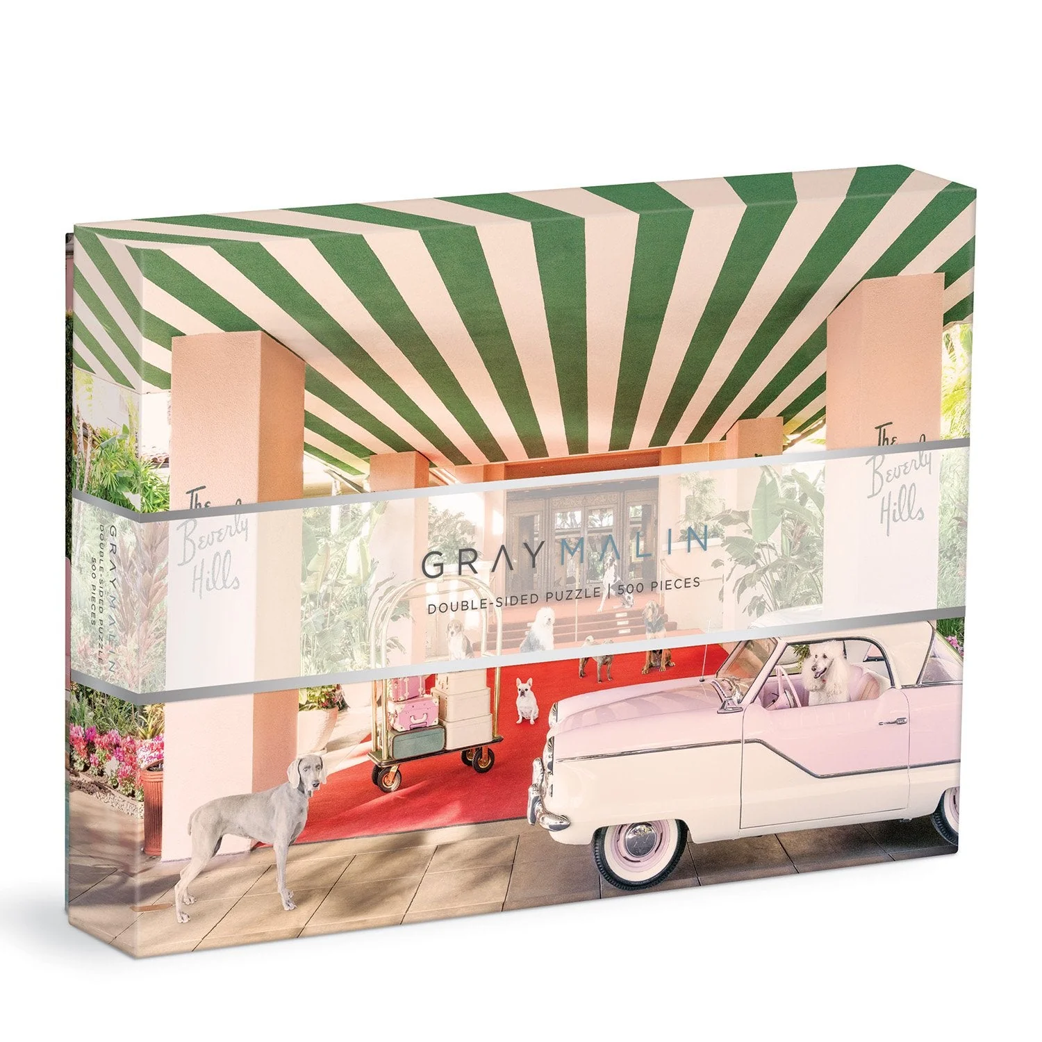 Gray Malin 500 Piece Puzzle, The Dogs at the Beverly Hills Hotel