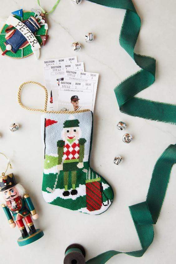 Christmas Birdie Nutcracker Needle Point Stocking - Image 2