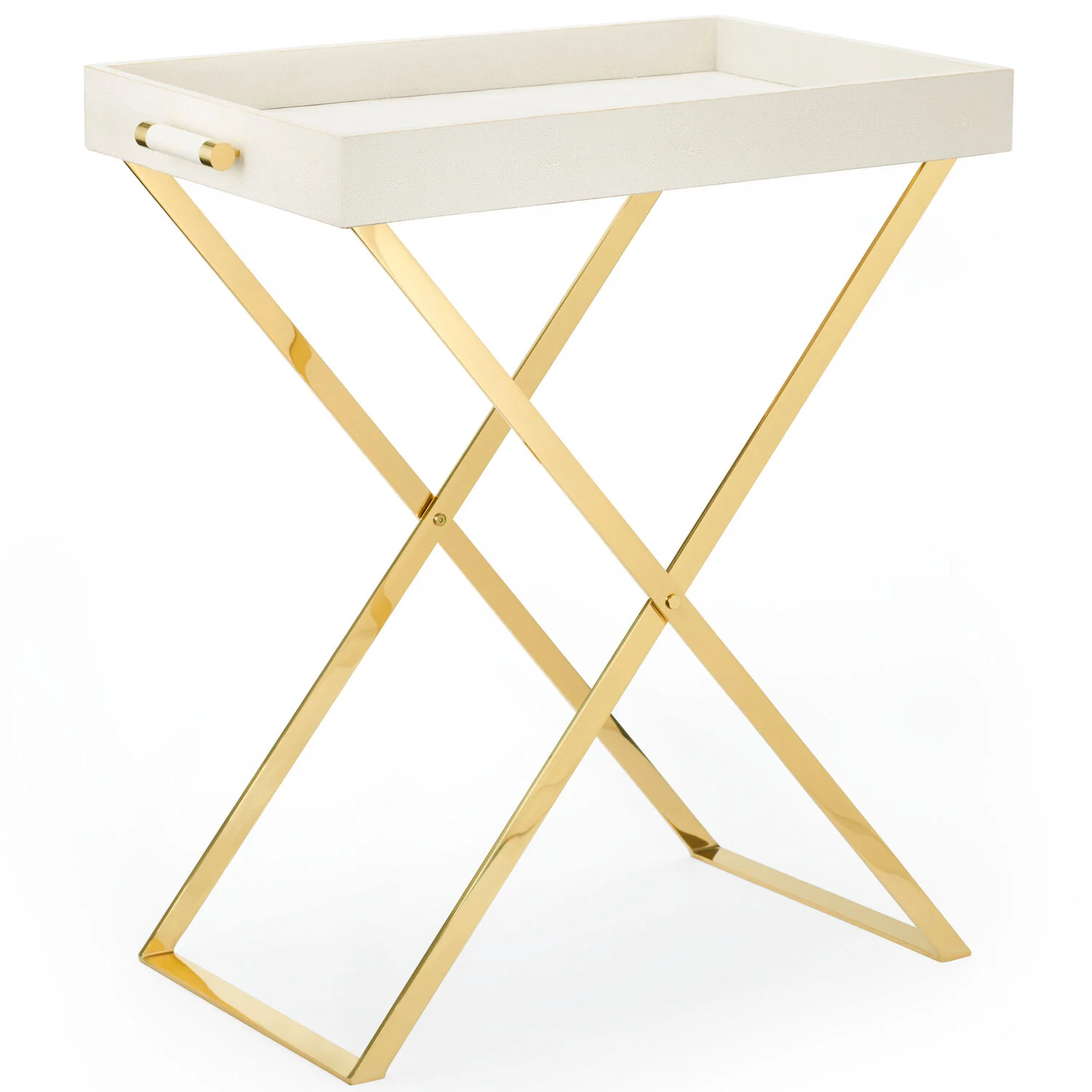 Classic Shagreen Butler Tray, Cream - Image 3