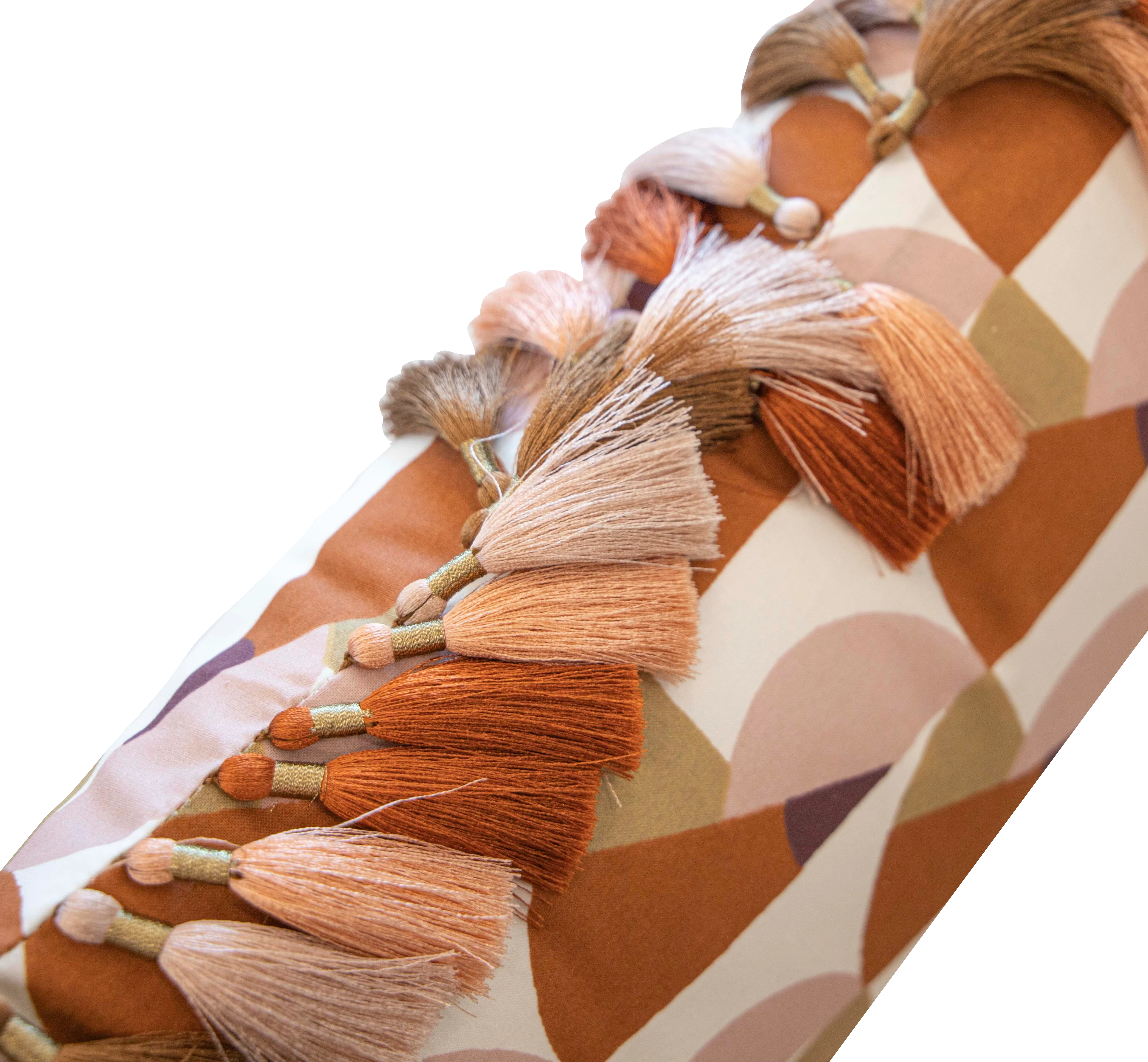 Manille Cuba Lumbar Pillow with Tassel Fringe - Image 2