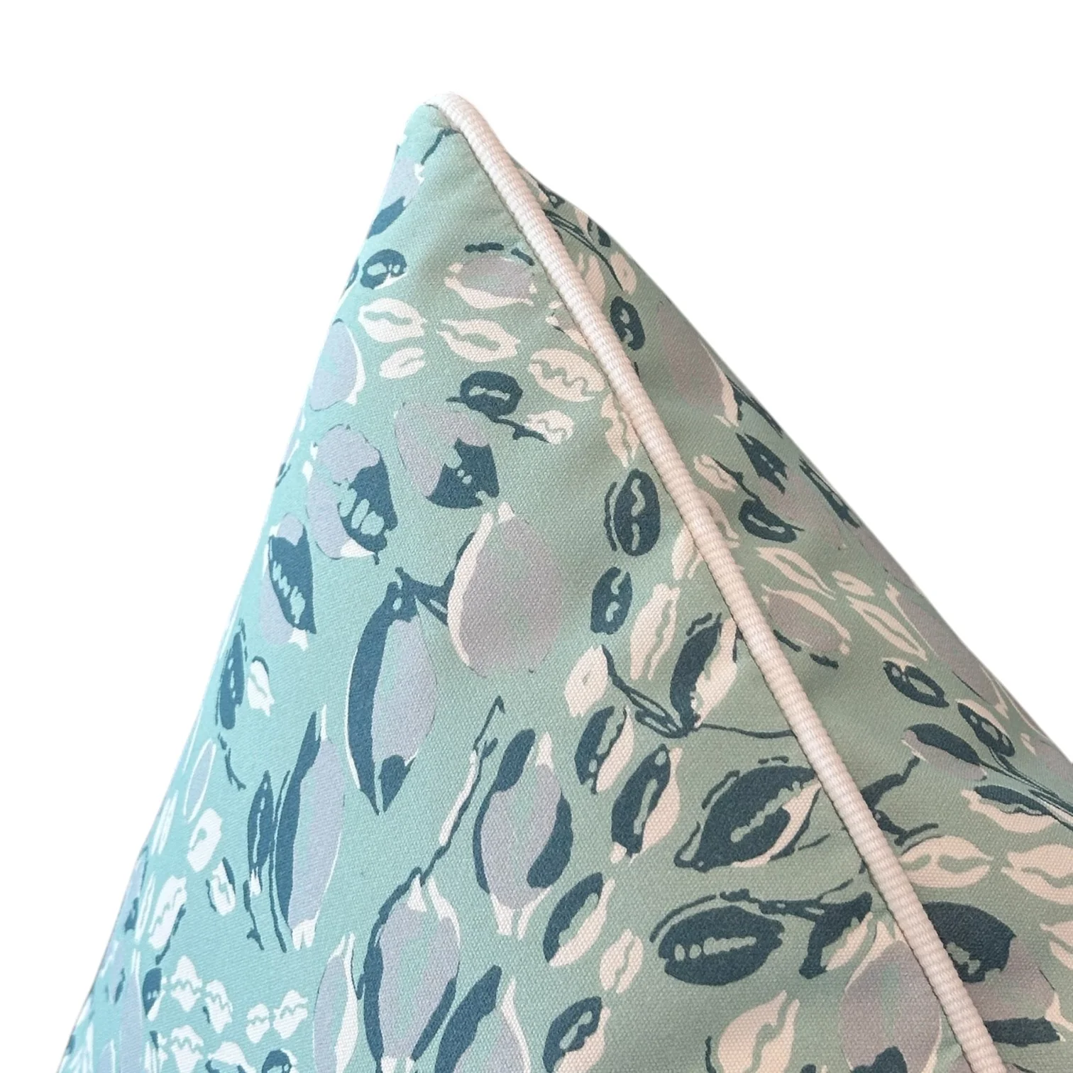 Cowrie Shell Aqua Outdoor Pillow - Image 2