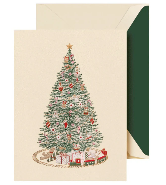 Christmas Morning Tree Card Set