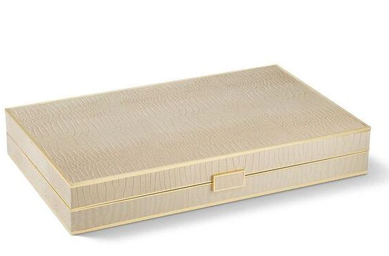 Croc Leather Backgammon Set - Image 5