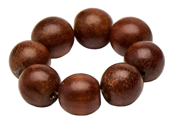 Cocoa Wood Bracelet Napkin Ring Set - Image 3