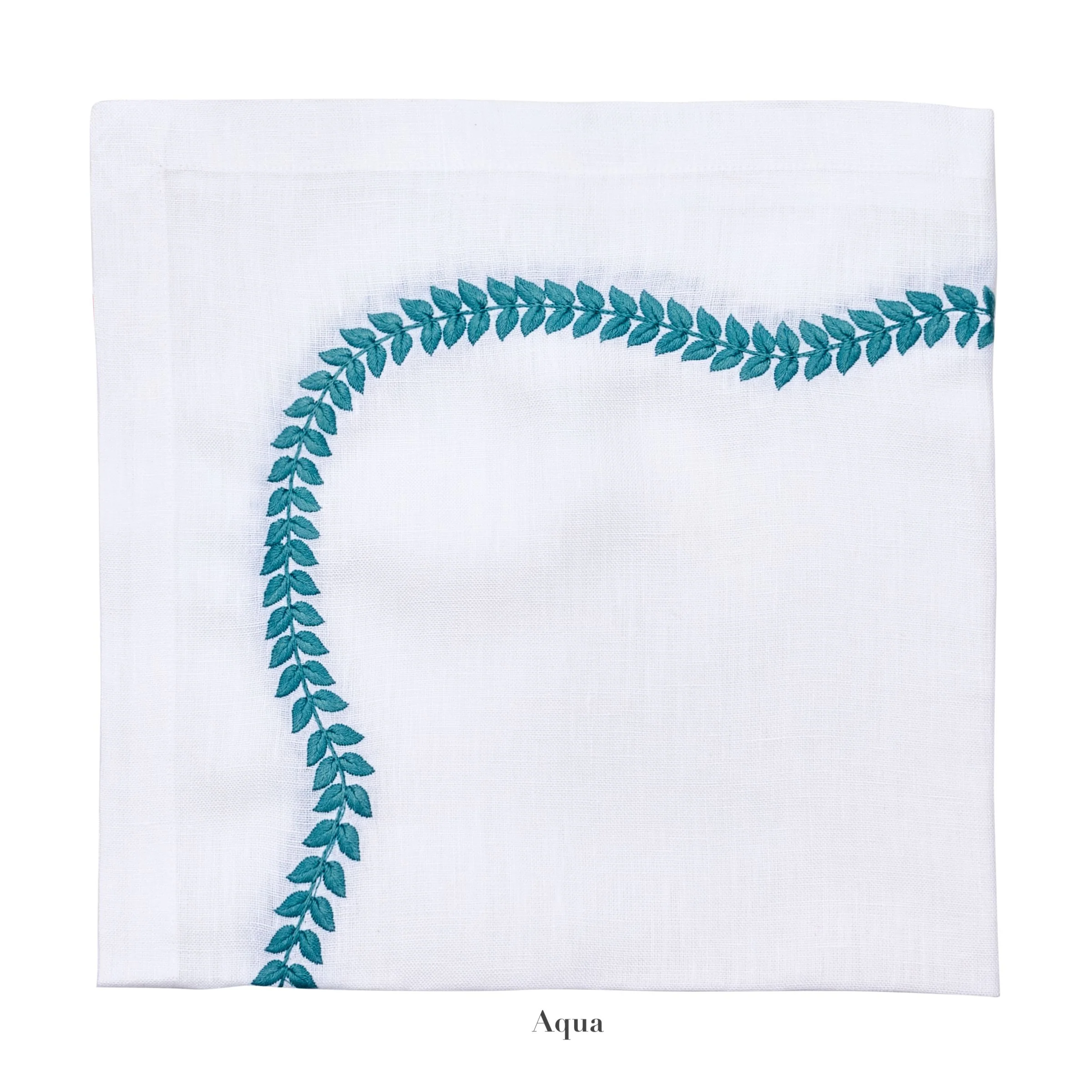 Fern Path Embroidered Napkin Set - Image 3