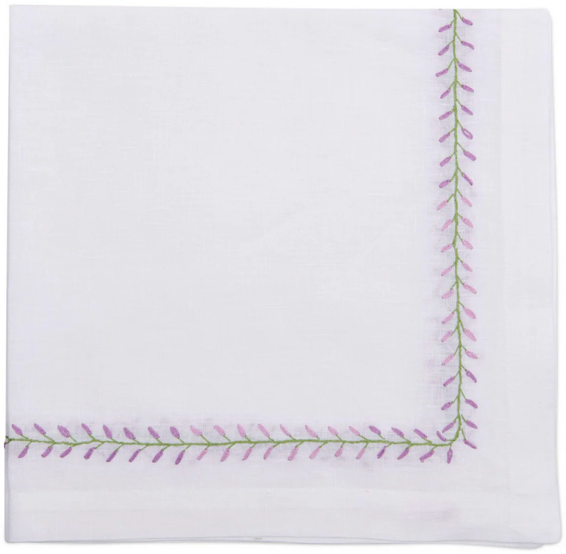 Floral Bud Embroidered Napkin Set - Image 3