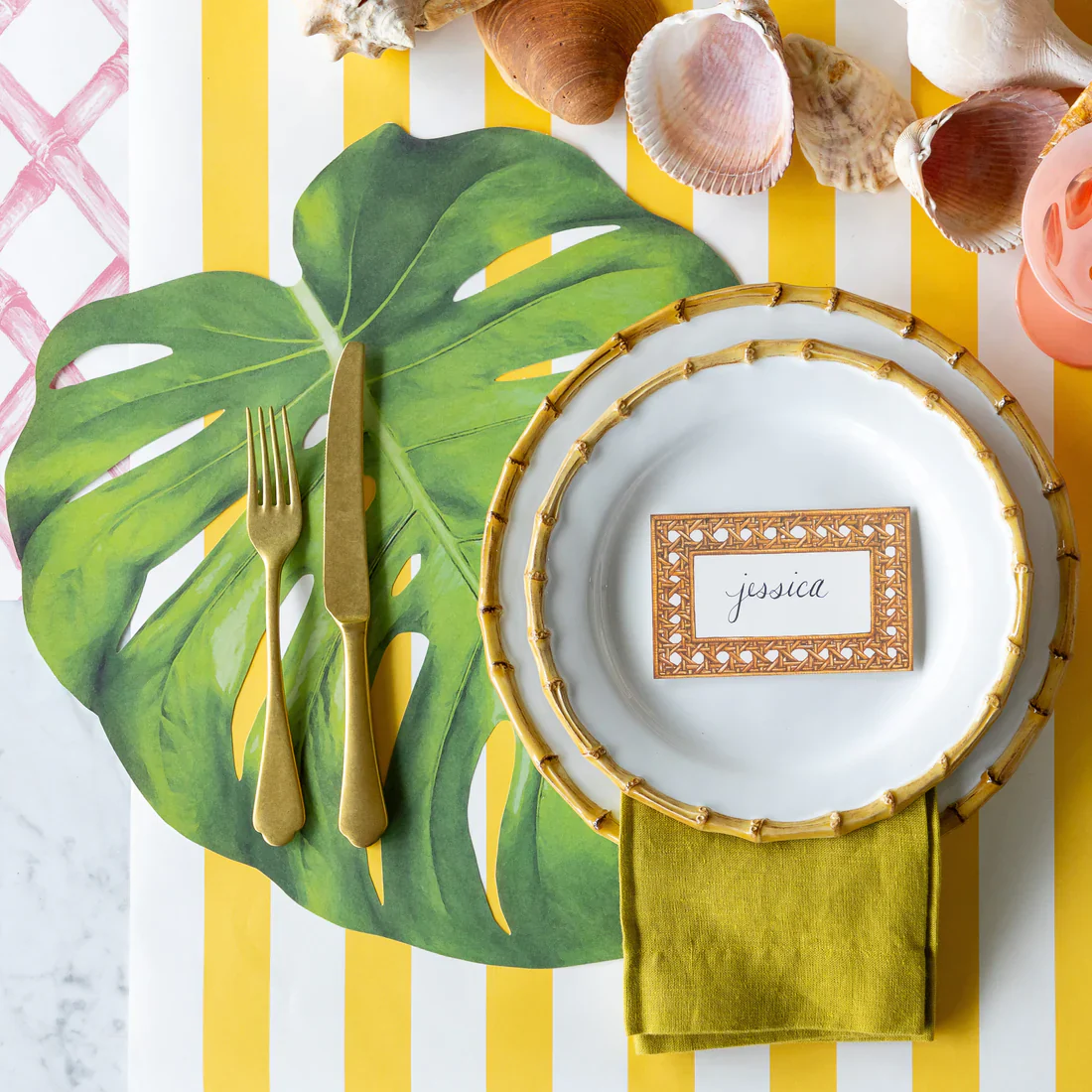 Die Cut Monstera Leaf Placemat - Image 2