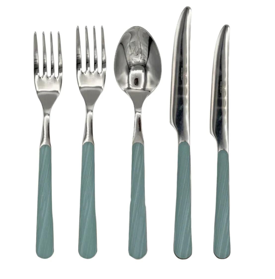 Abril Blue 5 Piece Flatware Set