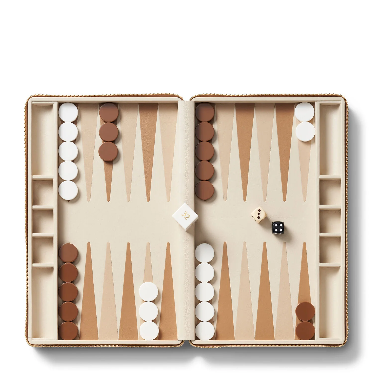 Enzo Backgammon Travel Set, Fawn - Image 2