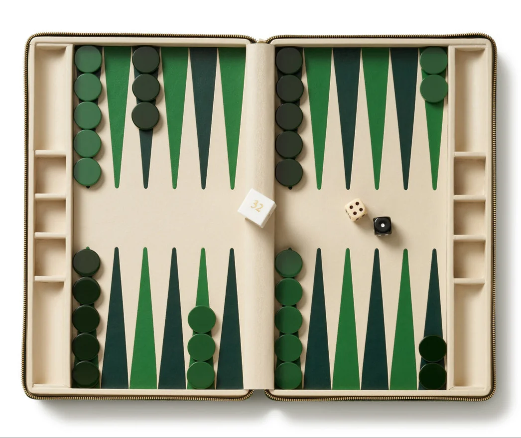 Enzo Backgammon Travel Set, Verde - Image 2