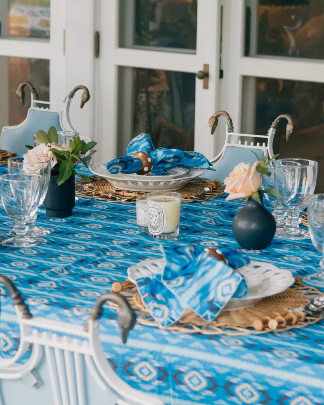 Diamond Ikat Clearwater Table Linen Collection - Image 5