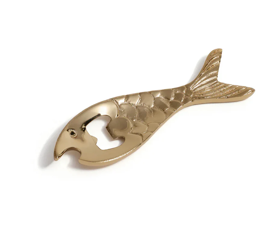 Fish Bottle Opener in Polished Gold