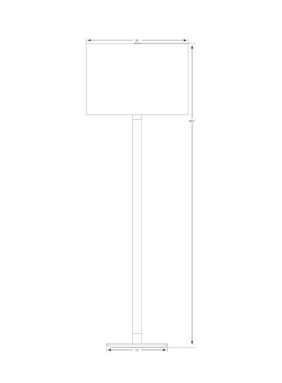 Riga Floor Lamp, Polished Nickel and Clear Glass - Image 2