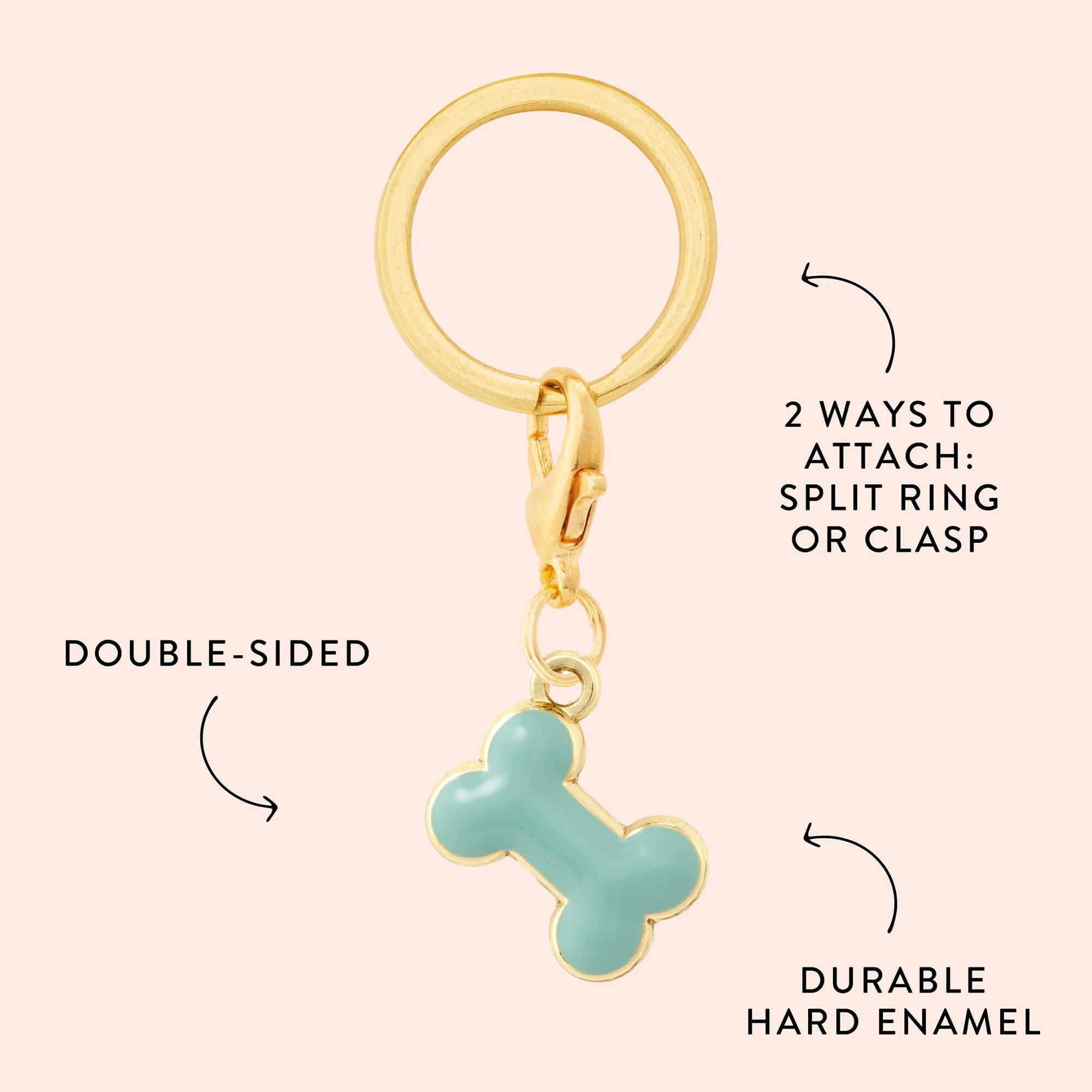 Blue Bone Collar Charm - Image 2