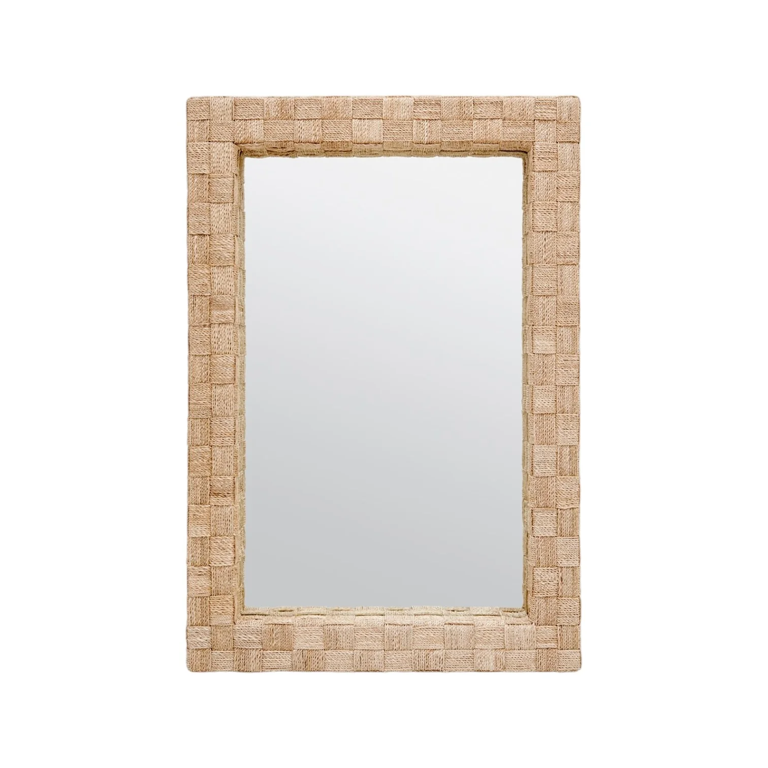 Gene Basket Weave Abaca Mirror