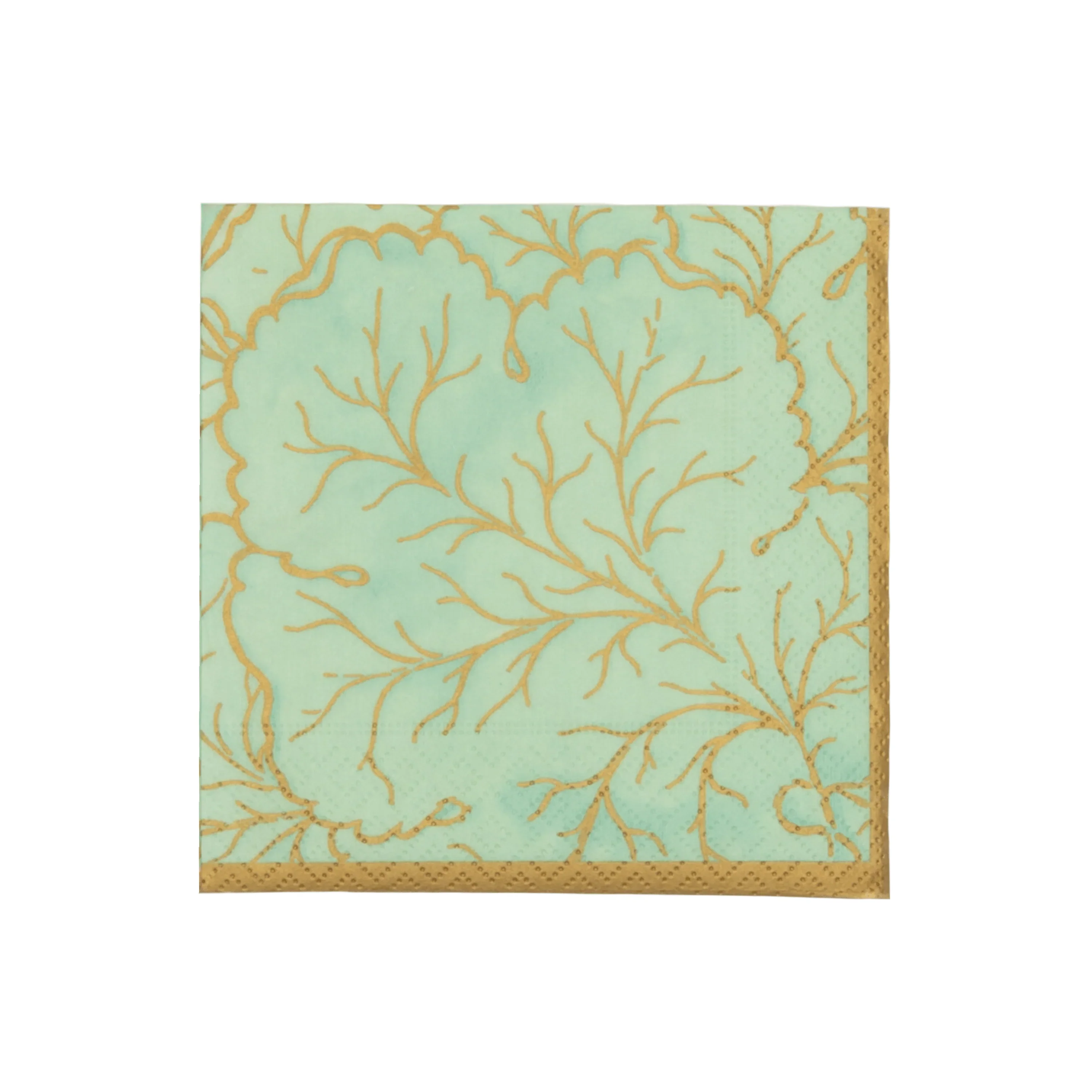 Gilded Majolica Celadon Napkin Collection - Image 2