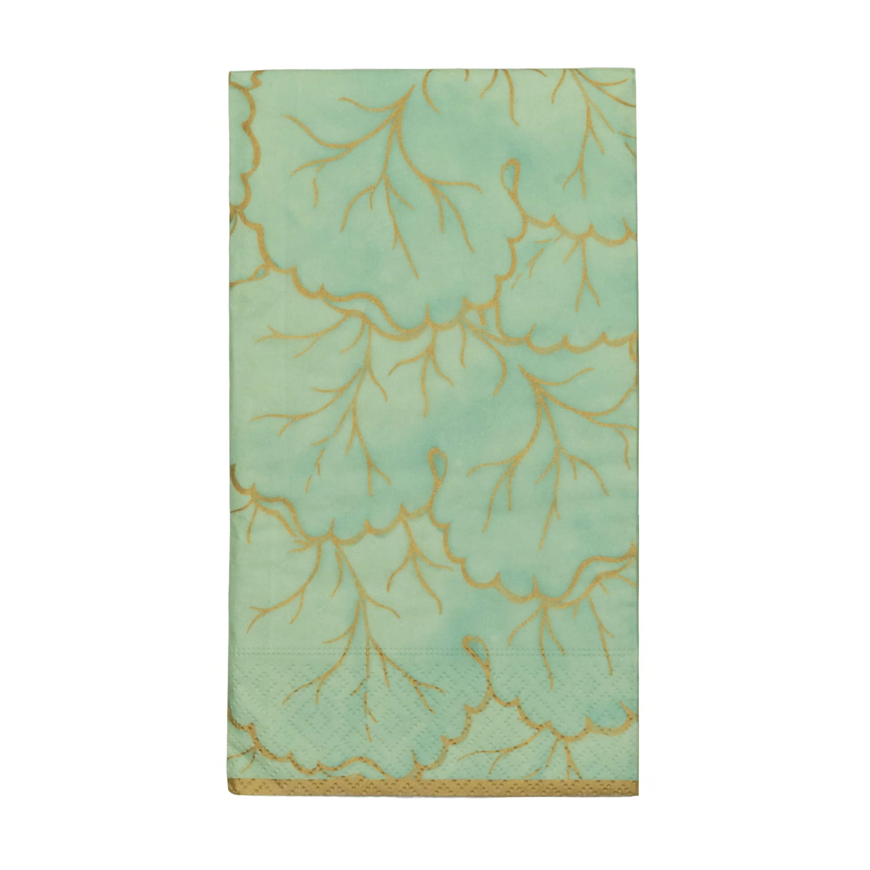 Gilded Majolica Celadon Napkin Collection - Image 4