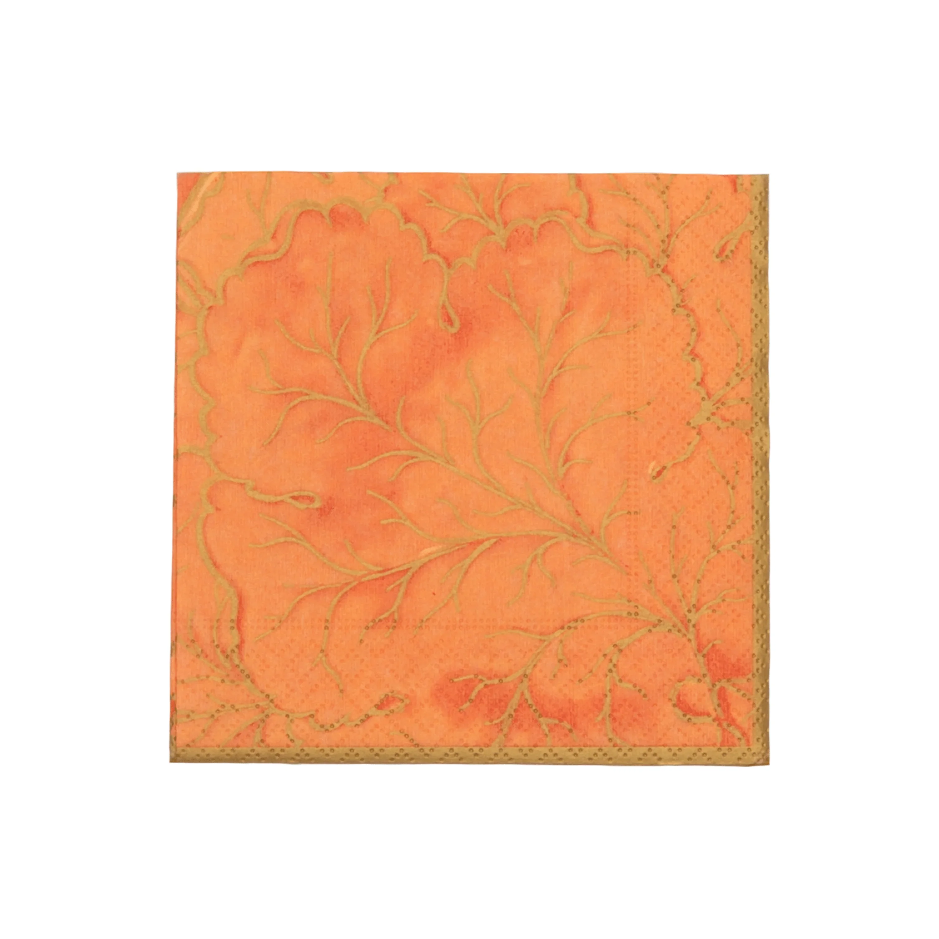 Gilded Majolica Coral Napkin Collection - Image 2