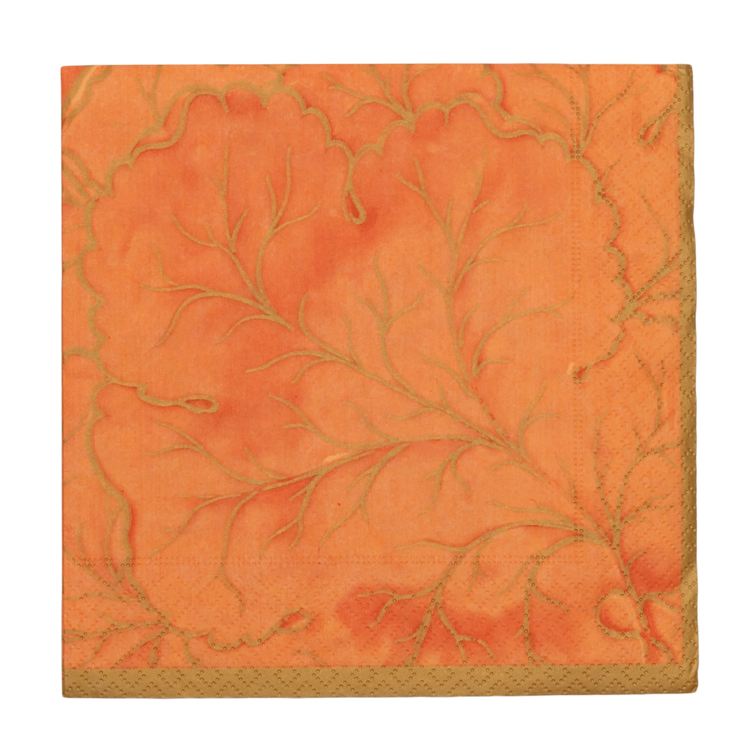 Gilded Majolica Coral Napkin Collection - Image 3