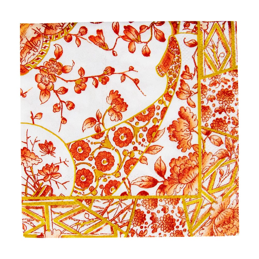 Gilded Porcelain Coral Napkin Collection - Image 2