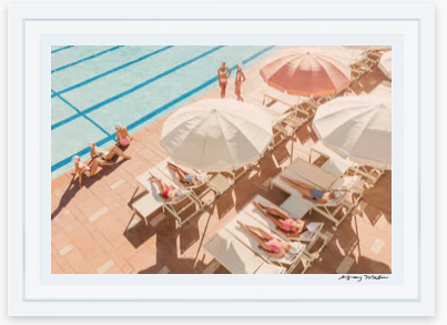Gray Malin Coral Casino Beach & Cabana Club, White Frame,15.5β X 21β