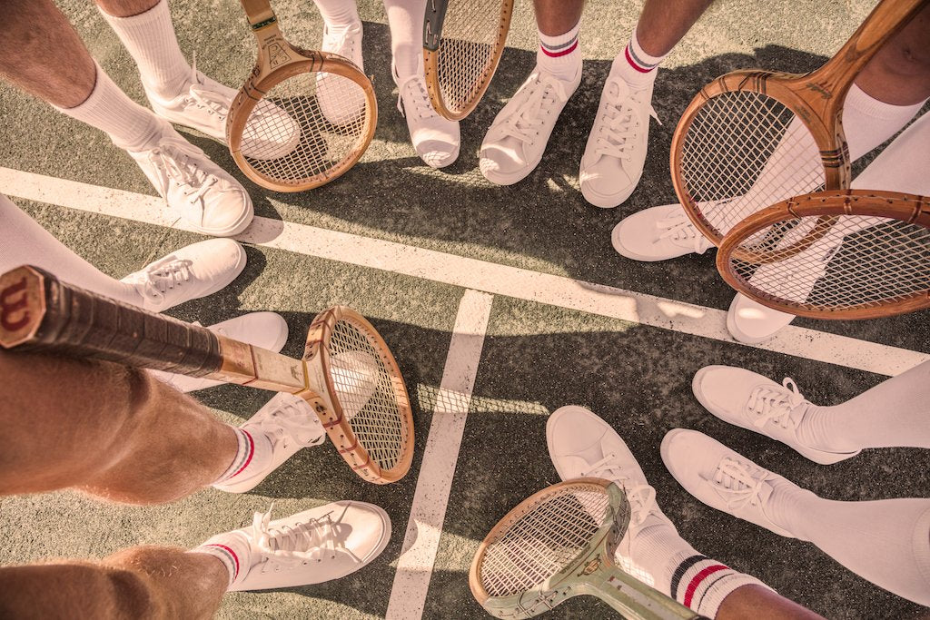 Gray Malin The Tennis Team Coral Beach Club, White Frame, 29.5" X 41.5" - Image 2