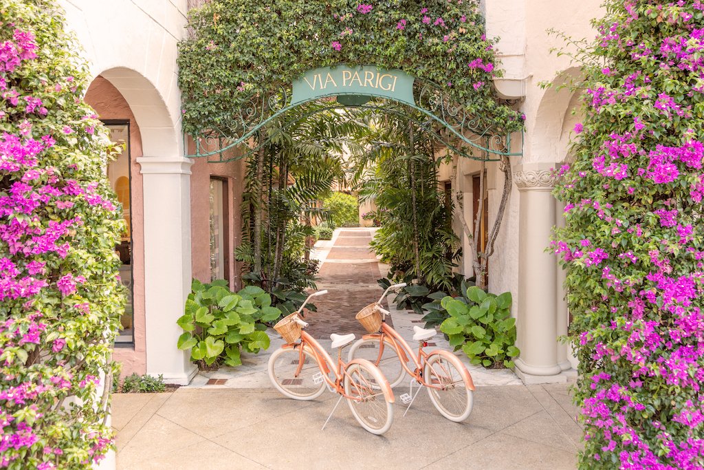 Gray Malin Via Parigi Worth Avenue, Palm Beach, White Frame,24" x 36" - Image 2