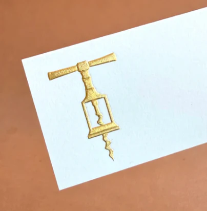 Gold Corkscrew Place Card Set - Image 2