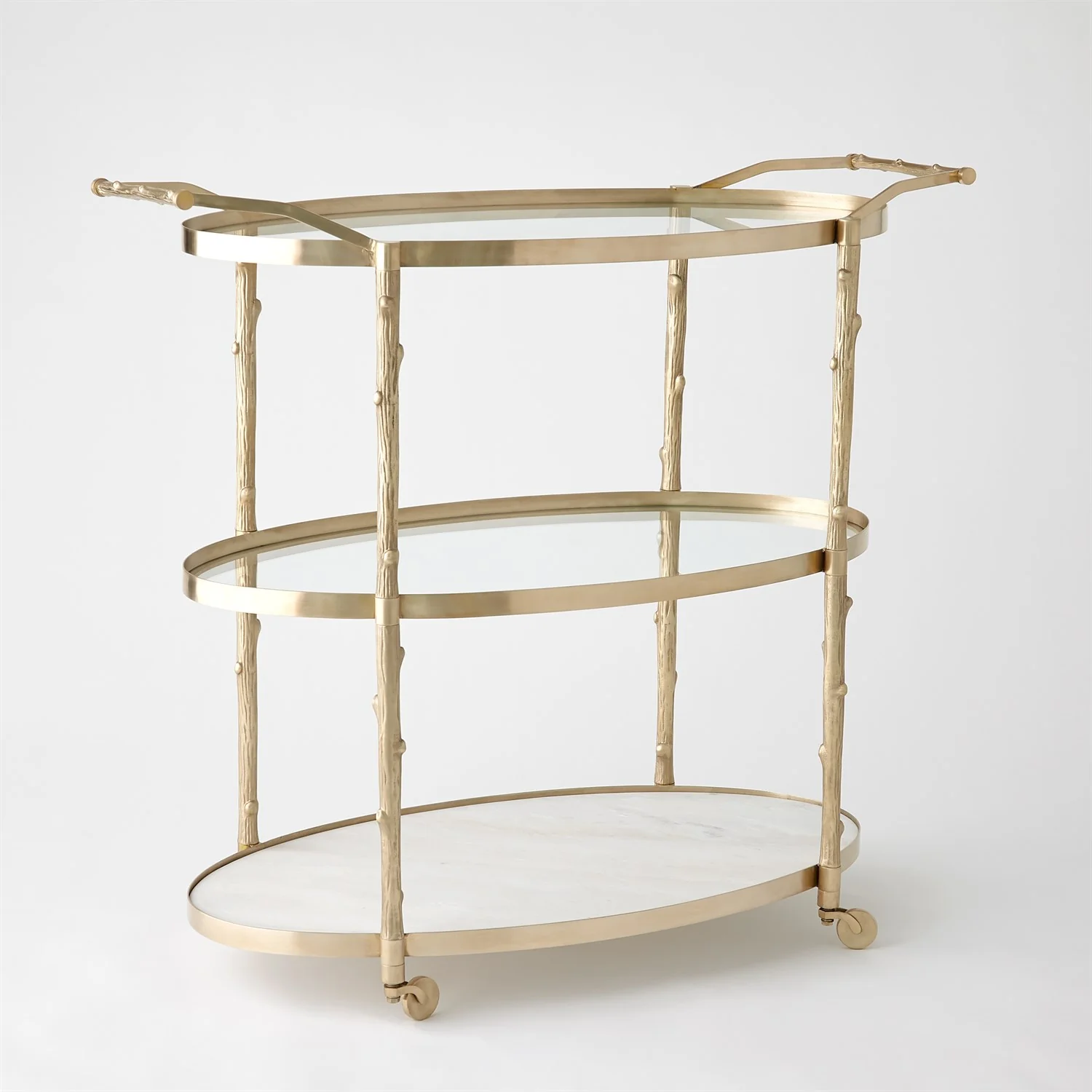 Arbor Brass Bar Cart - Image 2