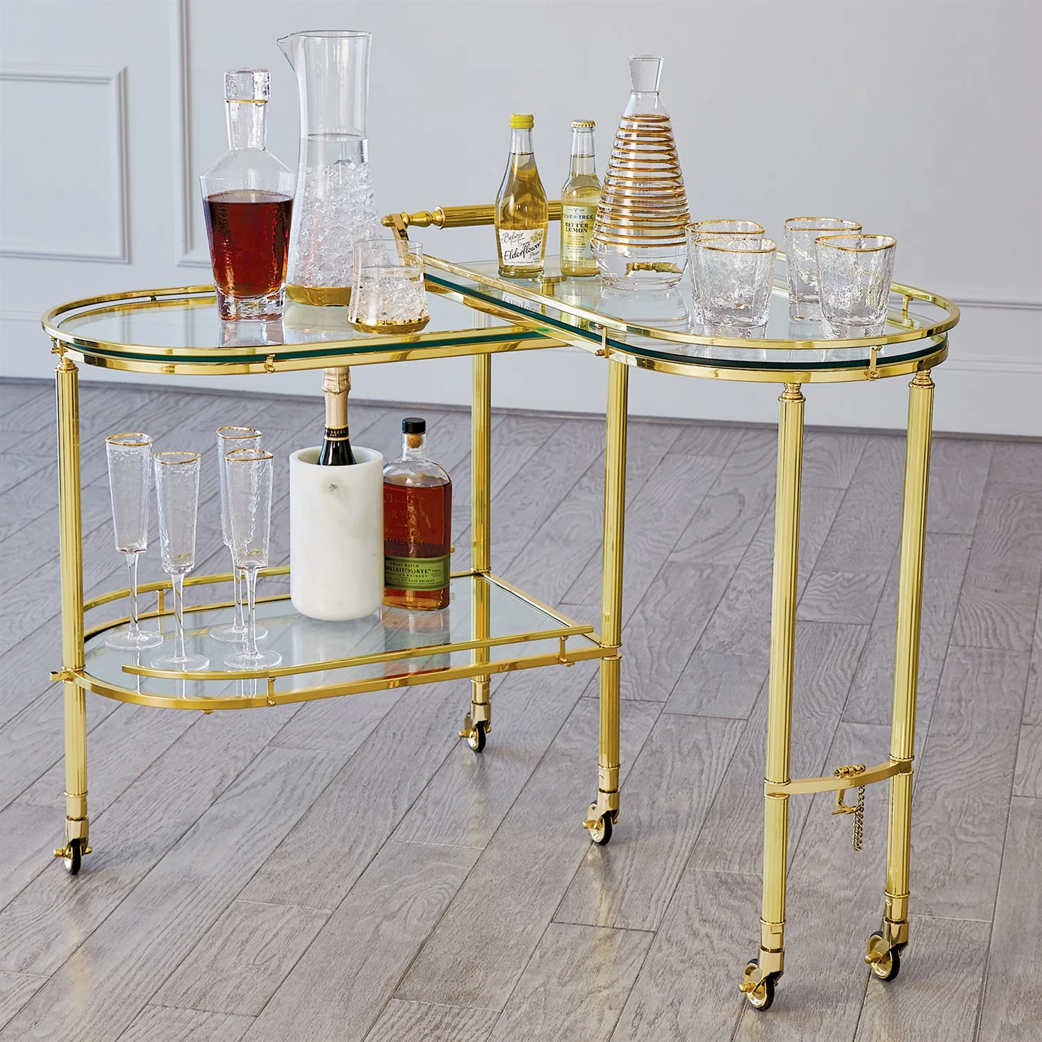 Gallery Folding Bar Cart - Image 2