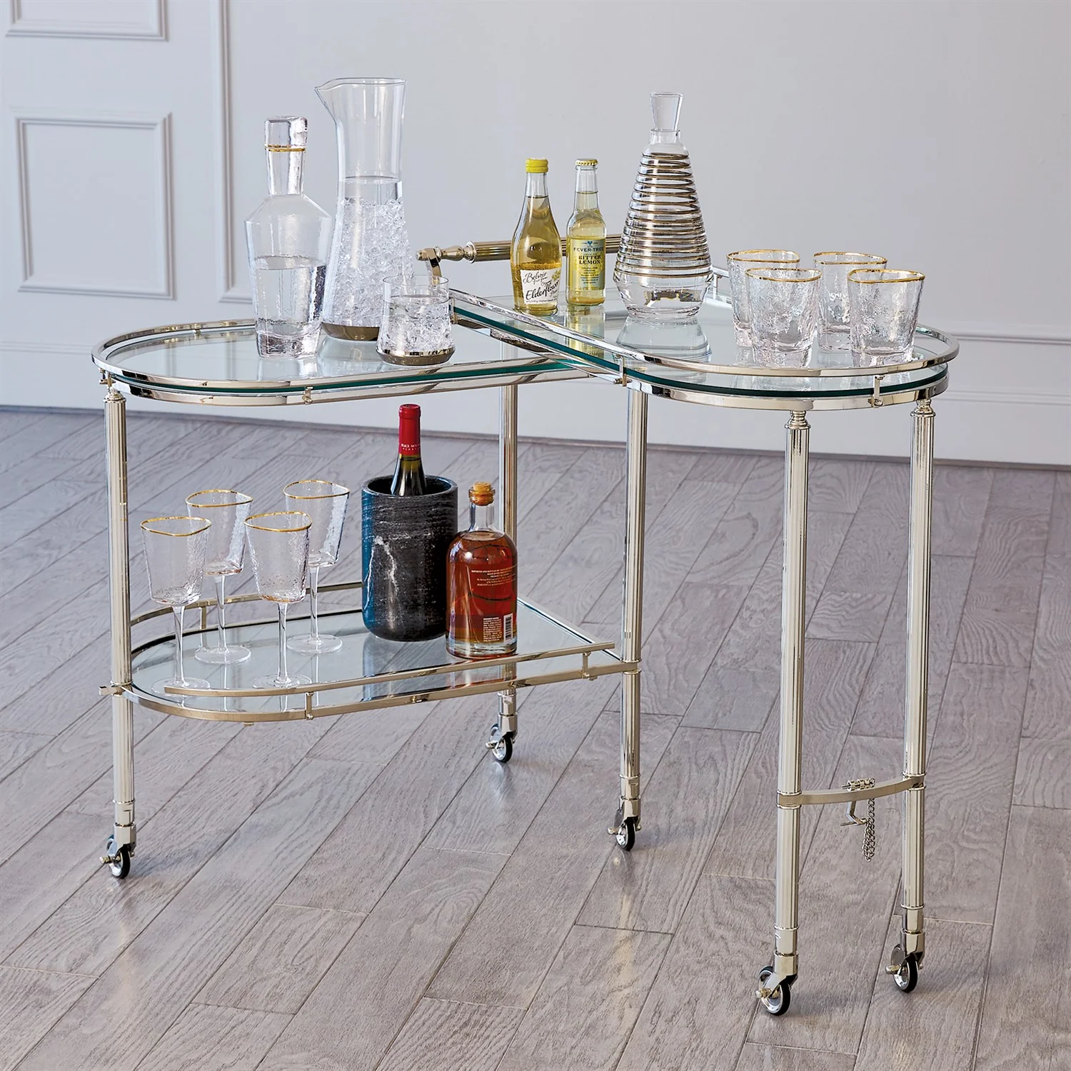 Gallery Folding Bar Cart - Image 3