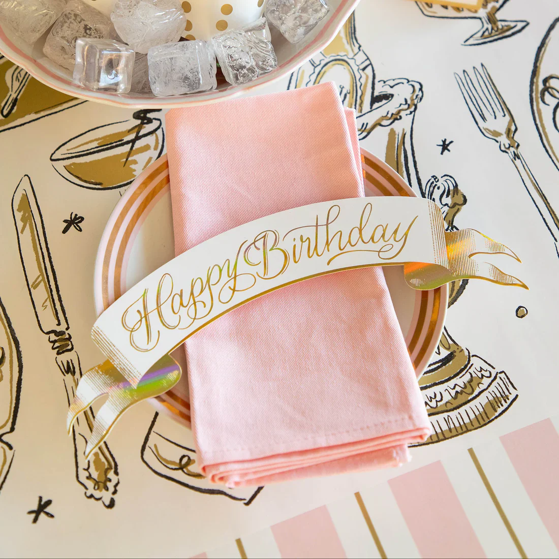 Happy Birthday Banner Table Accent - Image 2