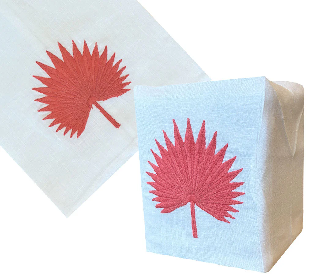 Palm Leaf Bath Collection, Coral