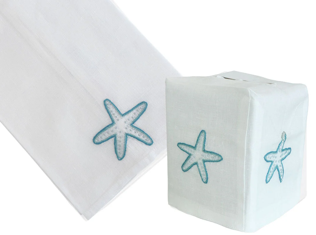 Playful Starfish Bath Collection, Aqua