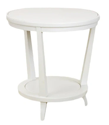 Rye Round Side Table in White