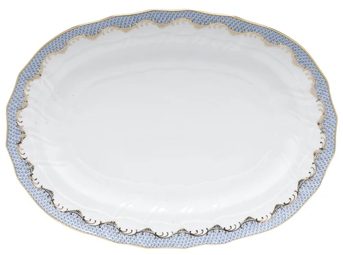 Fish Scale Platter, Light Blue