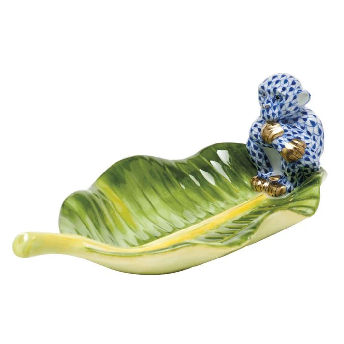 Monkey on Banana Leaf