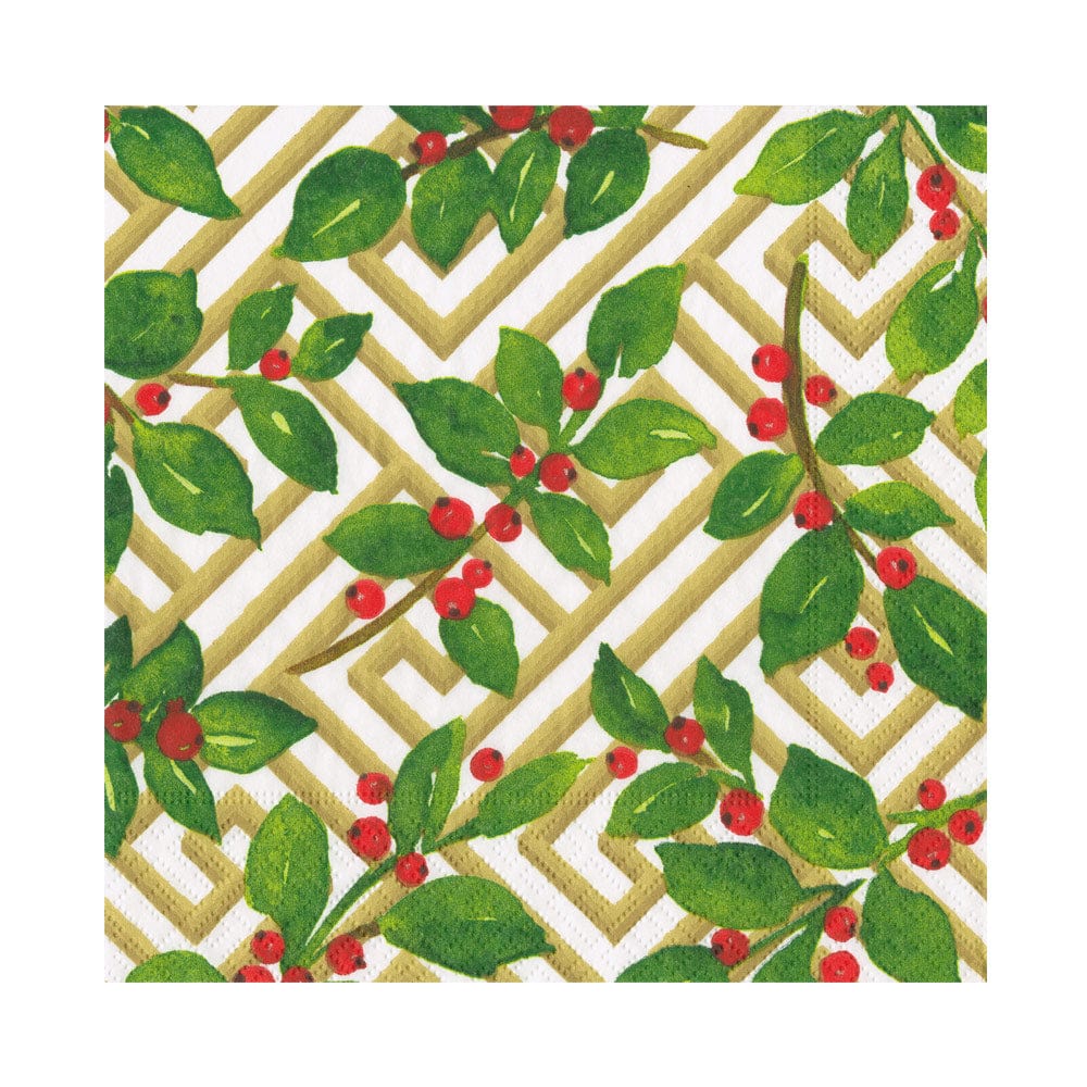 Holly and Fretwork White Napkin and Tabletop Collection - Image 3