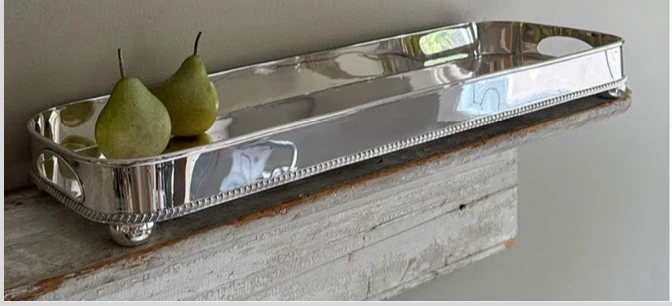 Gallery Tray with Bun Feet & Cut-Out Handles - Image 2