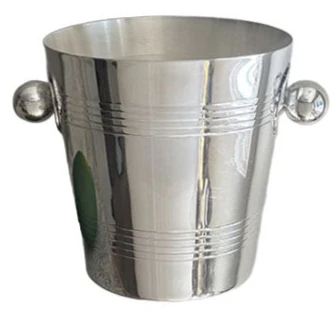 Vintage Ice Bucket with Ball Handles