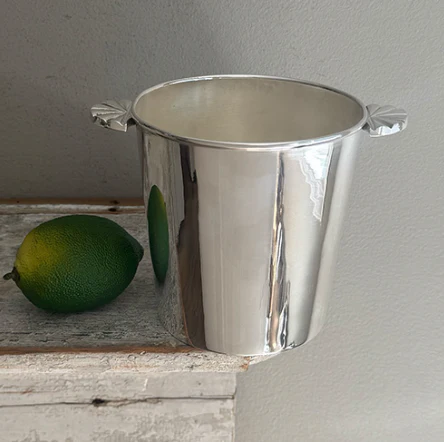 Vintage Ice Bucket with Shell Handles - Image 2
