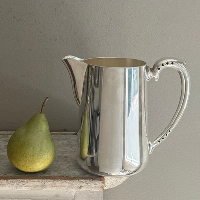 Vintage Pitcher with Perforated Handles - Image 2