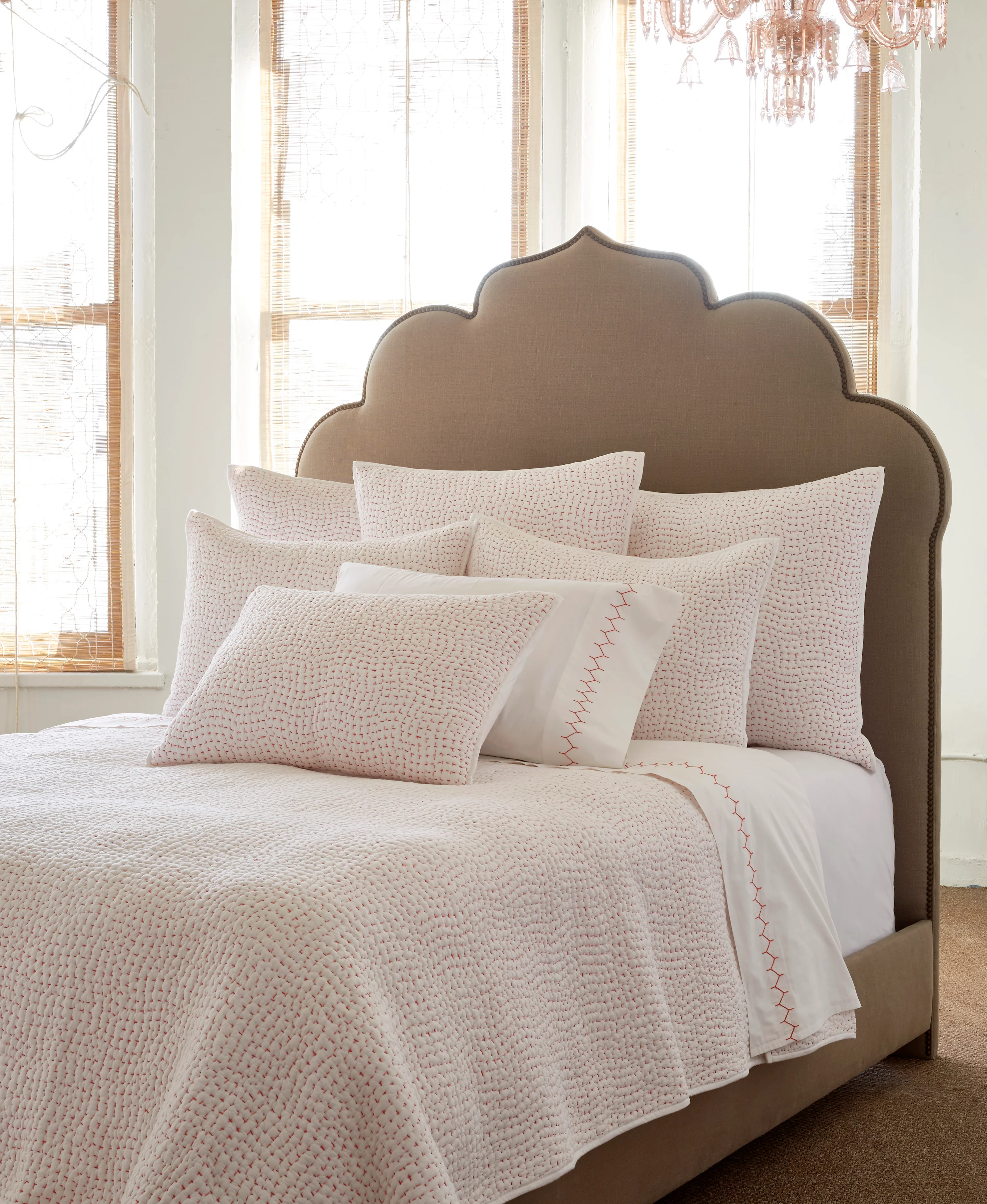 Stitched Lotus Coverlet - Image 3