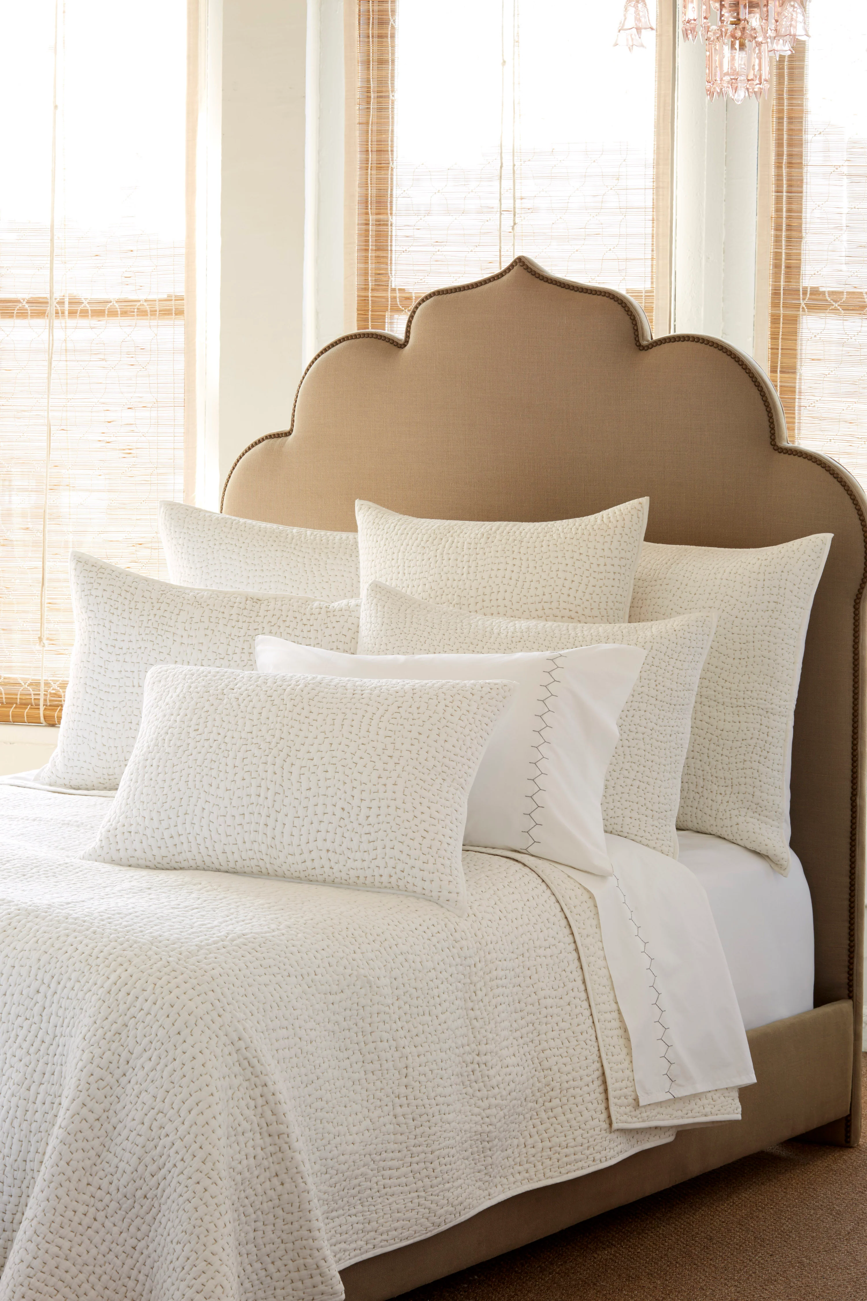 Stitched Sand Coverlet - Image 3